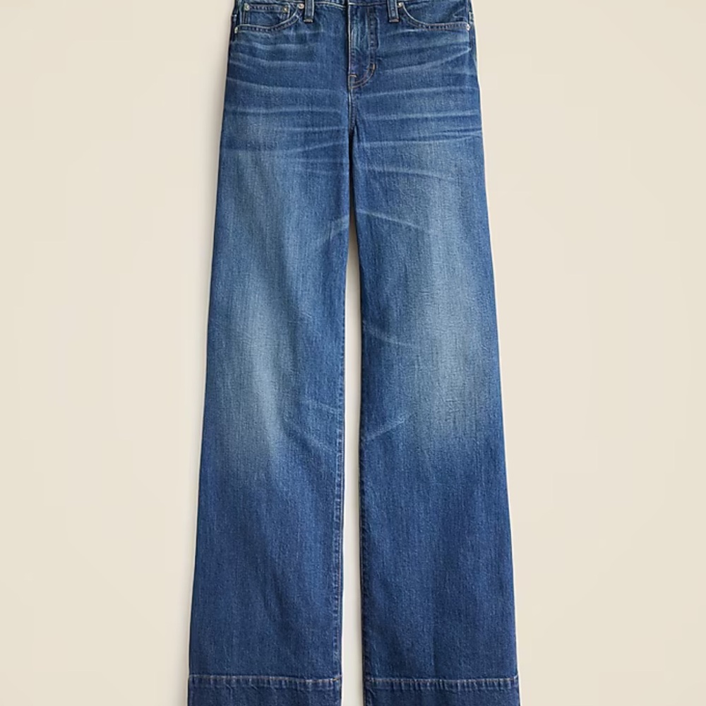 J. Crew Curvy denim trouser in 1996 semi-stretch sz 32 NWT